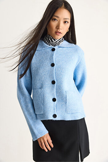 Bianco Lucci Women's Cardigan with Pockets 20251054