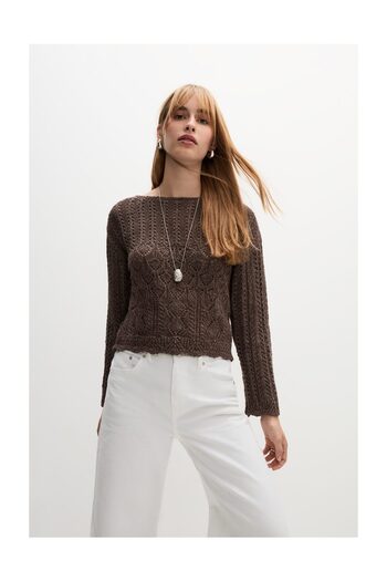 LEFTIES Woman Open Knit Jumper