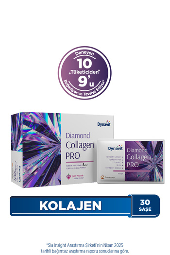Dynavit Diamond Collagen Pro Sachet 30 Sachets with Strawberry Flavor - Hydrolyzed Type I Fish Collagen Peptide
