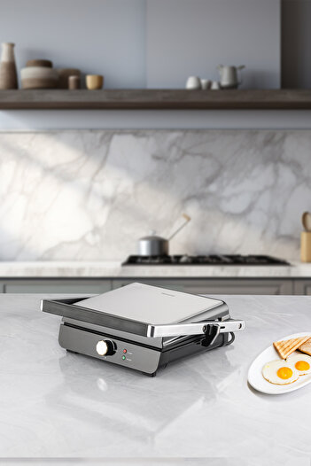 HOMEND Grilliant 1356H - Inox Body, Cast Plate Toaster and Grill Machine