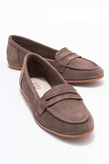 LuviShoes F02 Велурени дамски балерини от норка