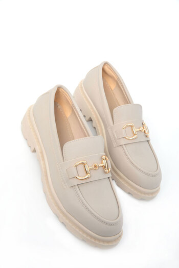 SOHO Μπεζ Γυναικεία Παπούτσια Loafer 21050