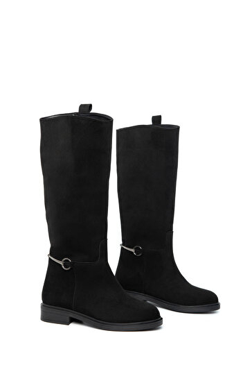 SOHO Black Suede Suede Women's Boots 21061