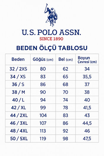 U.S. Polo Assn. Erkek Rahat Kesim Büyük Beden Pamuklu Pijama Takımı - Ekru