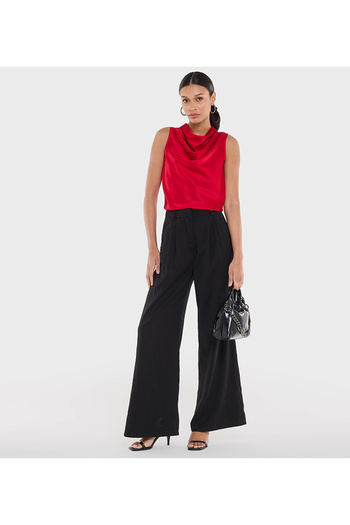BCBG RED-WOMEN-WOVEN BLOUSE