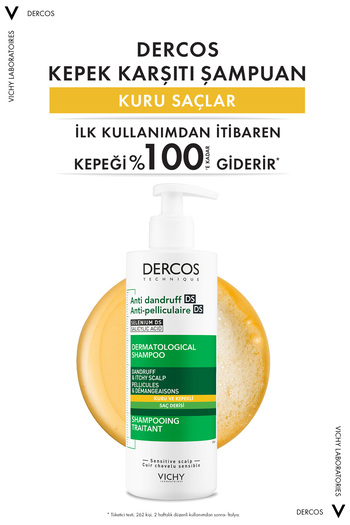 Vichy Dercos Kuru Saçlar için Kepek Karşıtı Şampuan 390 ml