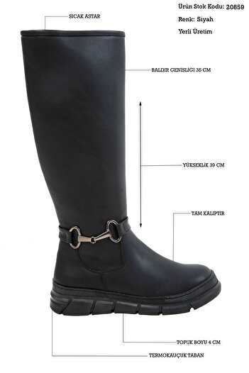 SOHO Black Women's Boots 20859
