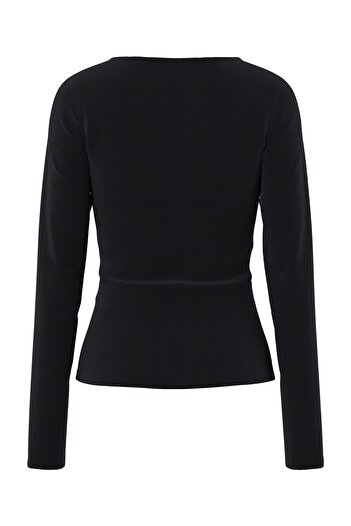 PIECES Pcmaliva Ls V-Neck Top Jrs Noos Bc