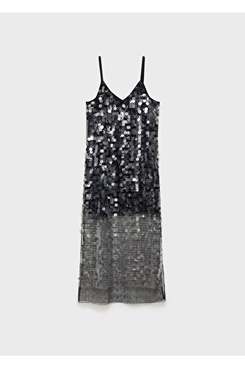 MANGO Gray Women's Dress 77049056
