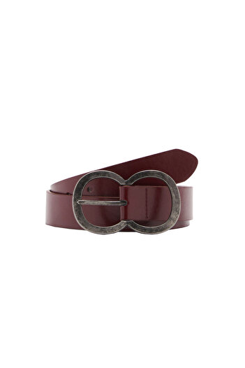 MANGO Bordeaux Girl's Belt 77085972
