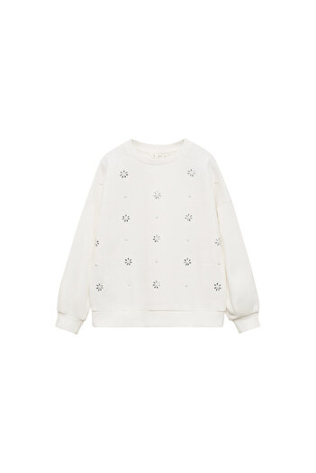 MANGO Broken White Girl's Sweatshirt 87000647