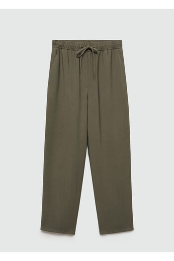 MANGO Khaki Women's Trousers 77060350