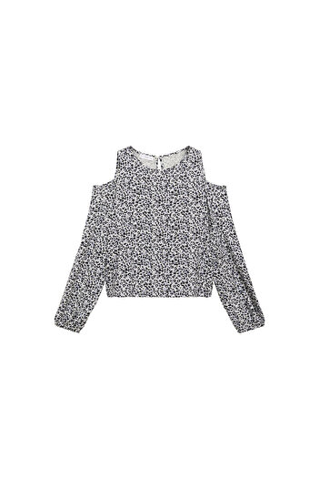 MANGO Marineblaue Mädchenbluse 77015990