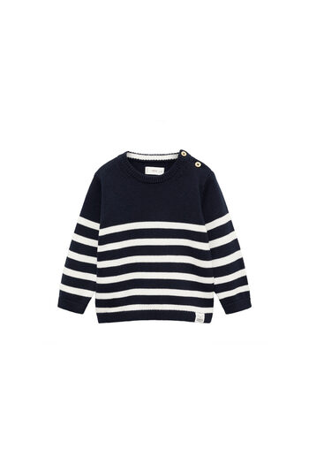 MANGO Woman Navy Blue Baby Boy Sweater 77064009