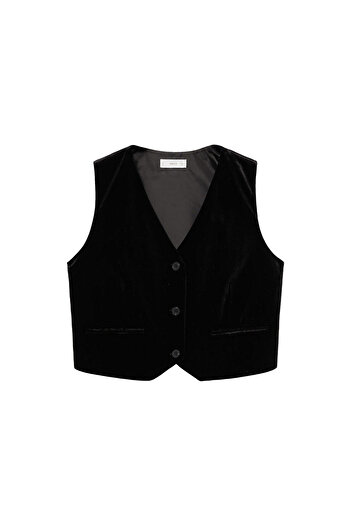 MANGO Black Girl's Vest 77089065
