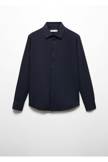 MANGO Man Ανδρικό πουκάμισο Navy Blue 67040636