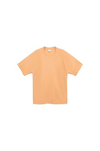 MANGO Orange Men's T-Shirt 77060356
