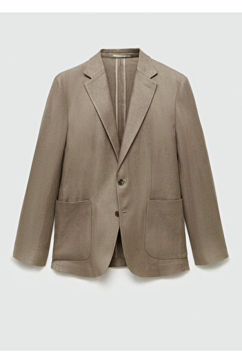 MANGO Man 100% Linen Slim Fit Blazer Jacket