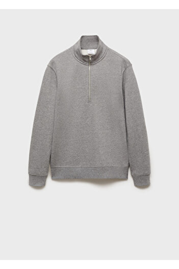 MANGO Metal Gray Men's Sweatshirt 77907119