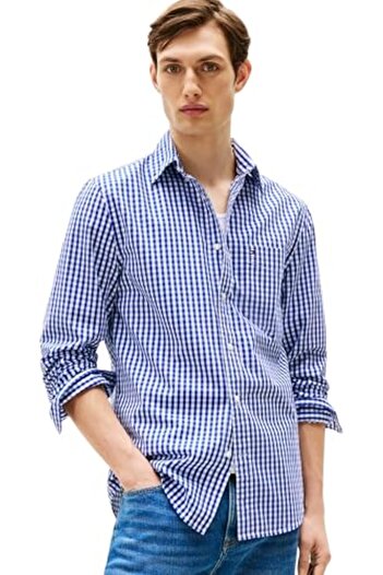 Tommy Hilfiger ФЛЕКС-ПОПЛІНОВА СОРОЧКА В КЛІТИНКУ
