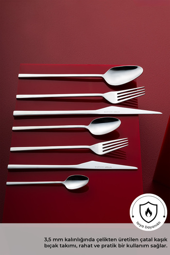 Emsan Alba 84 Piece Boxed Fork Spoon Knife Set for 12 Persons