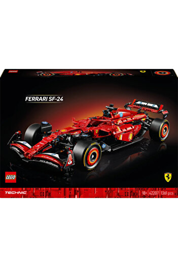 LEGO ® Technic Ferrari SF-24 F1 Araba 42207 - Yetişkinler için Koleksiyonluk Model Yapım Seti (1361P)