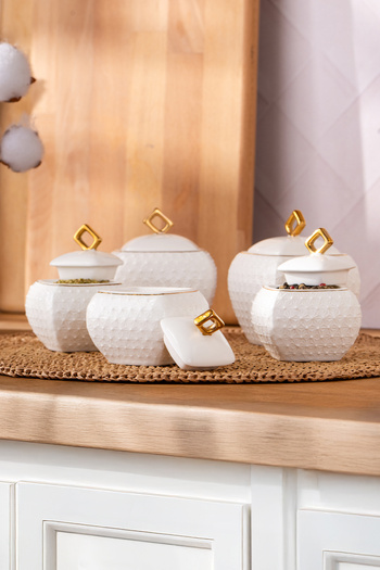 Emsan Flower Gold 5-Piece Spice Set