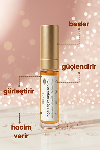 sabunal Natural Eyebrow and Eyelash Serum 5 ml - Enhancing, Strengthening, Brightening Care Oil.
