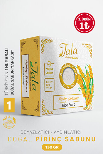 Tala Pirinç Sabunu Doğal Cilt Beyazlatıcı Aydınlatıcı 150 Gr