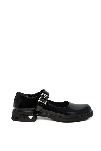 SOHO Black Patent Leather Women's Loafer Shoes 21057