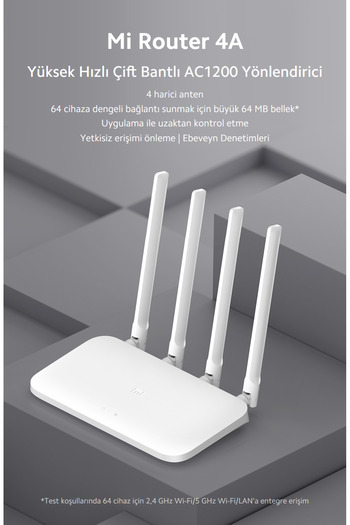 Xiaomi Router 4A Wifi 1200mbps 5ghz Sinyal Aktarıcı Güçlendirici(Xiaomi Türkiye Garantili)