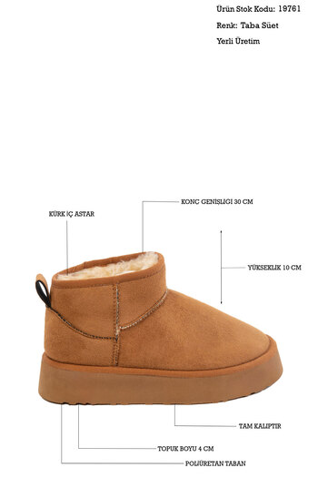 SOHO Tan Suede Dámské boty - 19761 Model Bootie