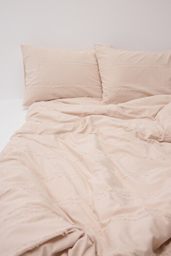 TRENDYOLMİLLA HOME Double 100% Cotton Boho Duvet Cover Set with Tassel Detail