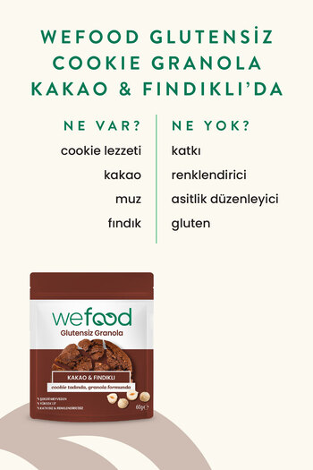 Wefood Gluten-free granola bites cocoa & hazelnut 60 gr pack of 3