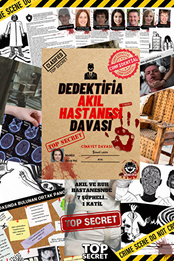 dedektifia Dedektiflik Oyunu, Dedektifia Akıl Hastanesi, Cinayet Çözme Ve Katili Bulma Oyunu Dedektif Oyunu
