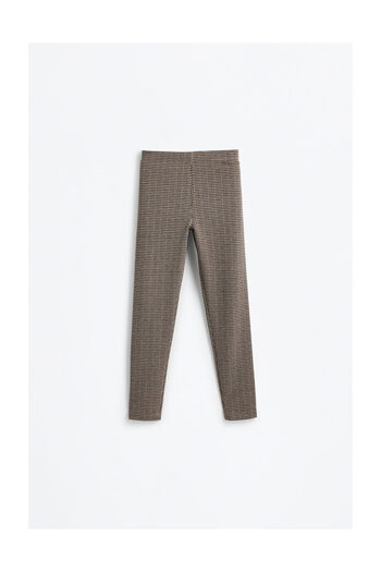 LEFTIES Kids Check Ponte Di Roma Knit Leggings