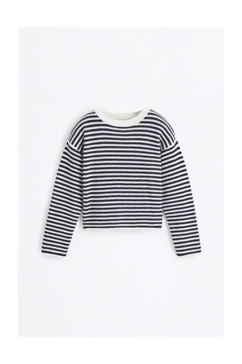 LEFTIES Kids Striped Ribbed Sweater