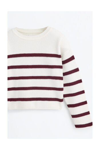 LEFTIES Kids Striped Ribbed Sweater