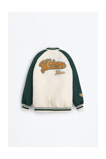 LEFTIES Kids Quilted Bomber Jacket with Patches