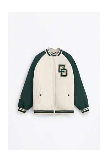 LEFTIES Kids Quilted Bomber Jacket with Patches