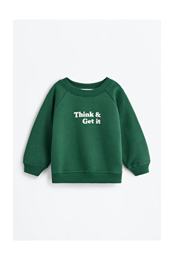 LEFTIES Kids Printed Plush Sweatshirt and Trousers Set