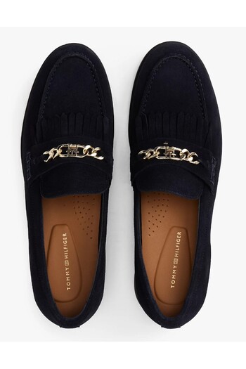 Tommy Hilfiger TH CHAIN FRINGE SUEDE LOAFER cipő