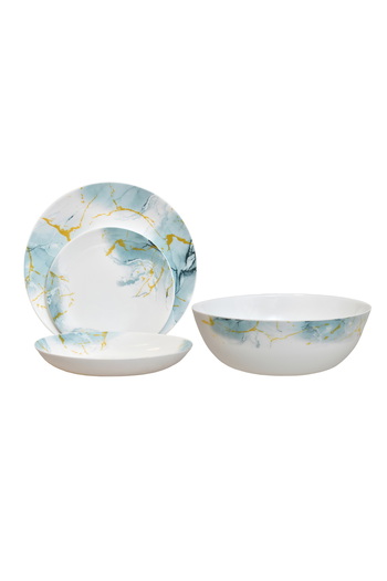 Dinova Serviciu de masa Dinova Décor Turquoise, opal, 19 piese
