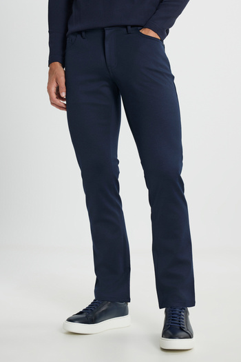 ALTINYILDIZ CLASSICS Men's Navy Blue Slim Fit Slim Fit 5 Pocket Flexible Casual Trousers