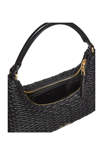 Calvin Klein Pleated Shoulder ﻿ Lder Bag