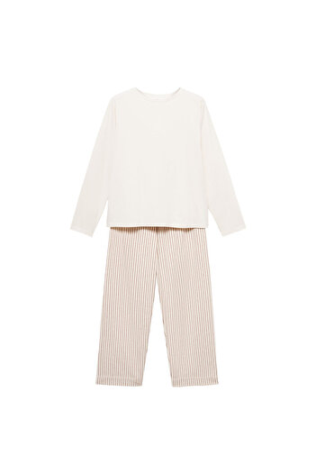 MANGO Natural Women's Pajama Bottoms 77097649