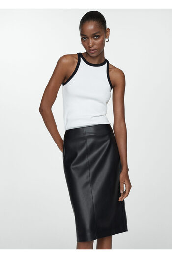 MANGO Fusta neagra de dama 77265654