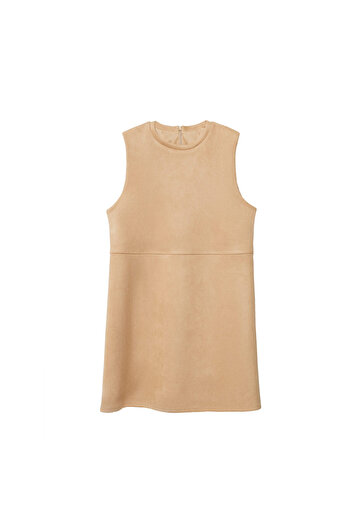 MANGO Woman Beige Women's Dress 37047734