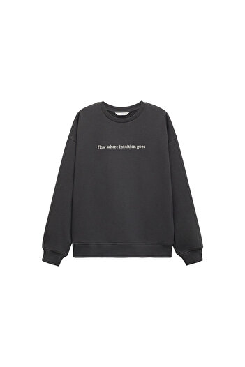 MANGO Κοριτσίστικο φούτερ Charcoal Color 77042935