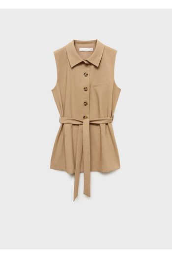 MANGO Beige Women's Vest 77067648